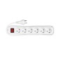 MicroConnect Stikdåse 6-stik Hvid 1.8m